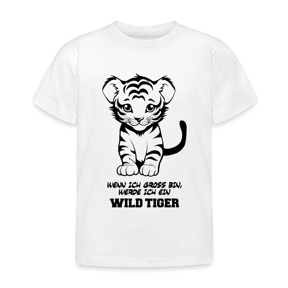 Wild Tiger Kid Shirt - Weiß