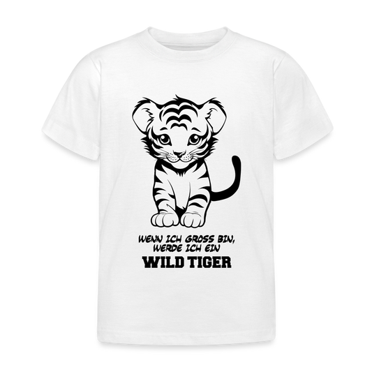 Wild Tiger Kid Shirt - Weiß