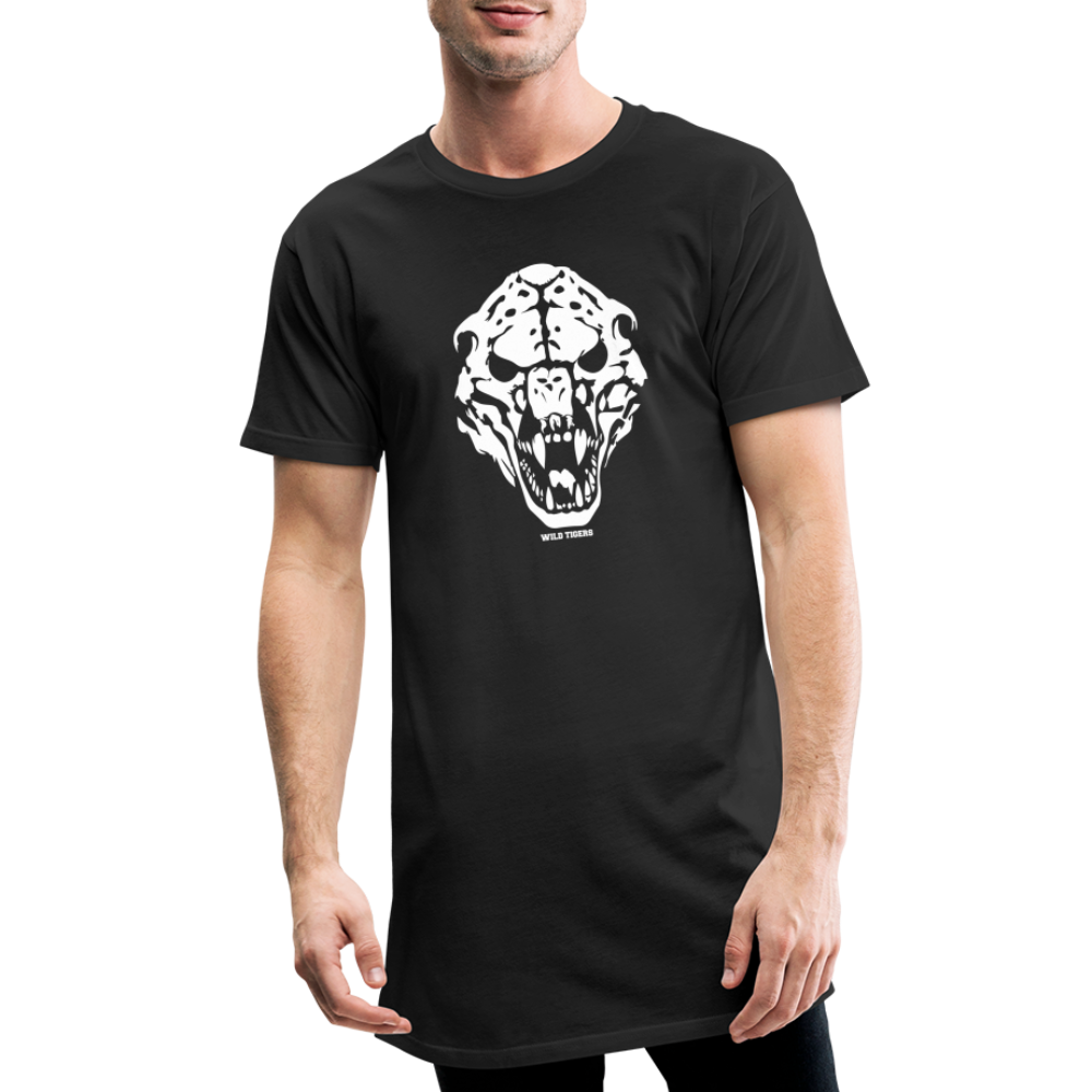 Wild Tiger Skull  Urban Longshirt - Schwarz