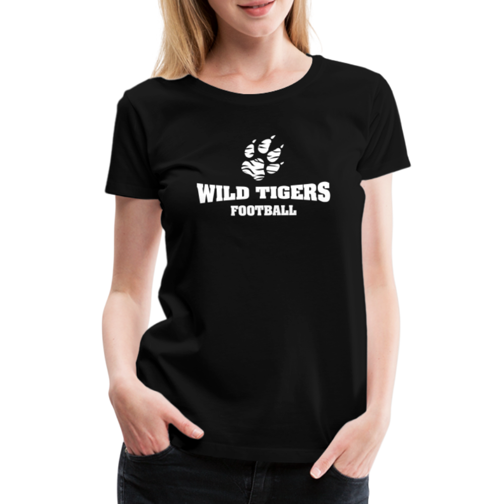 Frauen Premium T-Shirt Wild Tigers Football - Schwarz