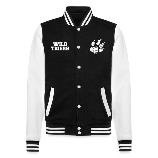 Wild Tigers College-Sweatjacke - Schwarz/Weiß